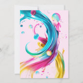 Moderne Kleurrijke Zeemeermin Onder de Zee Kaart (Achterkant)