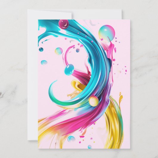 Moderne Kleurrijke Zeemeermin Onder de Zee Kaart (Achterkant)