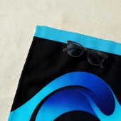 Moderne kleurrijke zeepaardjes  strandlaken (In situ)