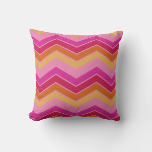Moderne Kleurrijke Zigzag Chevron Patroon Girly Kussen