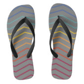 Moderne Kleurrijke Zigzagpatroon Flip Flops (Voetbed)