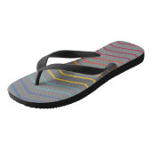 Moderne Kleurrijke Zigzagpatroon Flip Flops (Schuin)