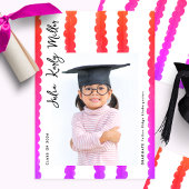 Moderne kleuterschoolfoto klas van 2026 afstuderen aankondiging