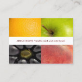 Moderne kleverige meststoffen Gezondheidscoach Nut Visitekaartje (Voorkant)