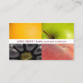 Moderne kleverige meststoffen Gezondheidscoach Nut Visitekaartje (Voorkant)