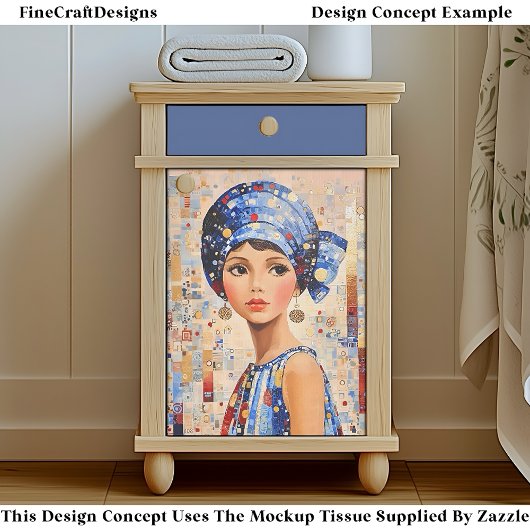 Moderne Klimt Geïnspireerde Vrouw EC5L Decoupage Tissuepapier