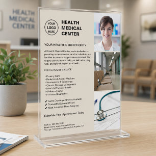 Moderne kliniek dokter gezondheidszorg aangepast l flyer