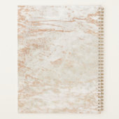 Moderne knikkers in beige met koperen trouwplannen planner (Achterkant)