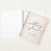 Moderne knikkers in Blush met gouden huwelijksplan Planner (Display)
