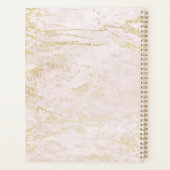 Moderne knikkers in Blush met gouden huwelijksplan Planner (Achterkant)