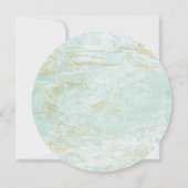 Moderne knikkers in de oceaan met gouden cirkel br kaart (Achterkant)