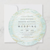 Moderne knikkers in de oceaan met gouden cirkel br kaart (Voorkant)