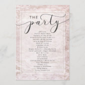 Moderne knikkers in Mauve Roos gouden huwelijkscer Programmakaart (Achterkant)