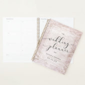 Moderne knikkers in Mauve Roos gouden huwelijkspla Planner (Display)