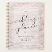 Moderne knikkers in Mauve Roos gouden huwelijkspla Planner (Voorkant)