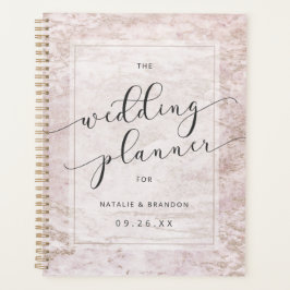 Moderne knikkers in Mauve Roos gouden huwelijkspla Planner