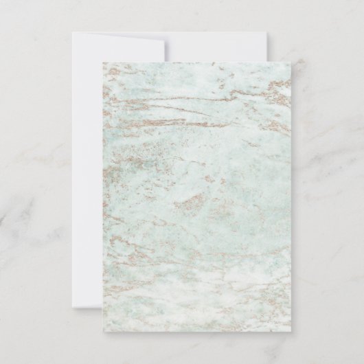 Moderne knikkers in Mint met koperen Vrijgezellenf Kaart (Achterkant)