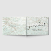 Moderne knikkers in Mint met Roos gouden bruiloft Gastenboek (Volledig)