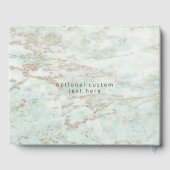 Moderne knikkers in Mint met Roos gouden bruiloft Gastenboek (Achterkant)