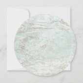 Moderne knikkers in Mint Roos Gold Circle Bruiloft Kaart (Achterkant)