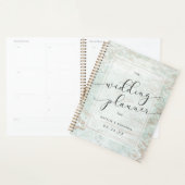 Moderne knikkers in Mint Roos gouden huwelijksplan Planner (Display)
