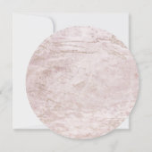 Moderne knikkers in roze gouden cirkel bruiloft kaart (Achterkant)