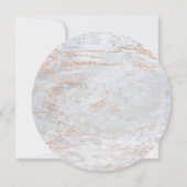 Moderne knikkers in stoffige blauwe kopercirkel br kaart (Achterkant)