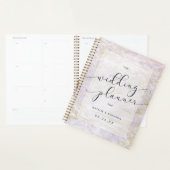 Moderne knikkers in Violet met gouden huwelijkspla Planner (Display)