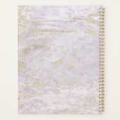 Moderne knikkers in Violet met gouden huwelijkspla Planner (Achterkant)