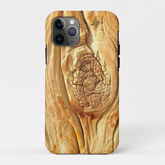 Moderne knoestige houtstructuurtextuur Case-Mate iPhone case (Achterkant)
