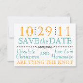 Moderne knoop sparen de Datum Save The Date (Voorkant)