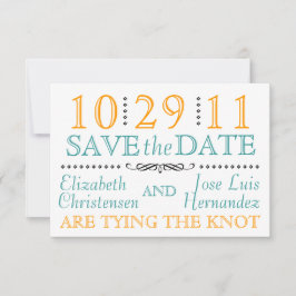 Moderne knoop sparen de Datum Save The Date