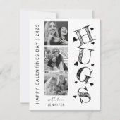 Moderne knuffels 3 foto Galentines dag kaart (Voorkant)