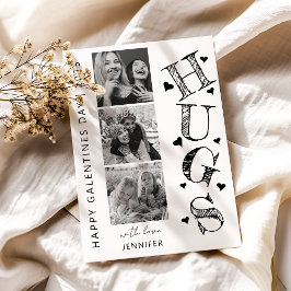 Moderne knuffels 3 foto Galentines Day kaart