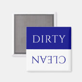 Moderne kobalt Blue Dirty/Clean Dishwasmachine Magneet (Voorkant / Achterkant)