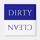 Moderne kobalt Blue Dirty/Clean Dishwasmachine Magneet (Voorkant)