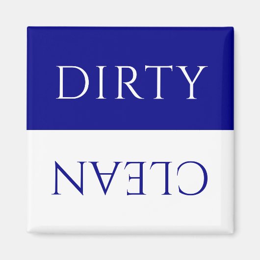 Moderne kobalt Blue Dirty/Clean Dishwasmachine Magneet (Voorkant)