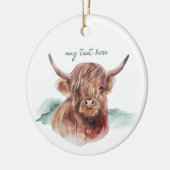 Moderne Koe aangepaste tekst keramisch Ornament vo (Links)