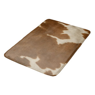 Moderne Koe Faux Leather Elegant Collectie Badmat