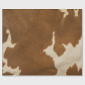 Moderne Koe Faux Leather Elegant Collectie Cadeaupapier (Vlak)