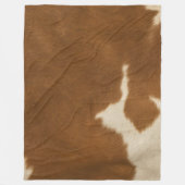 Moderne Koe Faux Leather Elegant Collectie Fleece Deken (Voorkant)