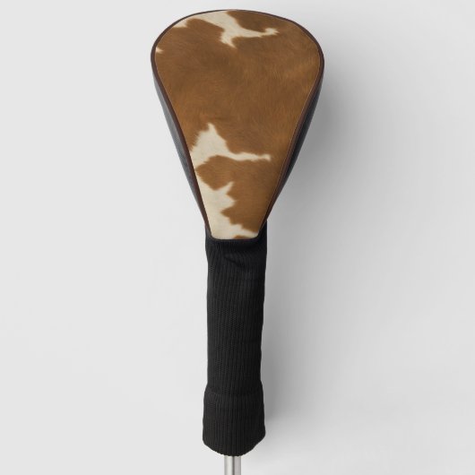Moderne Koe Faux Leather Elegant Collectie Golfheadcover (Voorkant)