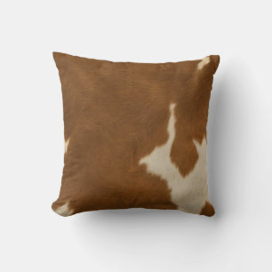 Moderne Koe Faux Leather Elegant Collectie Kussen