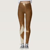 Moderne Koe Faux Leather Elegant Collectie Leggings (Voorkant)