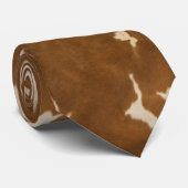 Moderne Koe Faux Leather Elegant Collectie Stropdas (Opgerold)