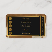 Moderne Koe Faux Leather Elegant Collectie Visitekaartje (Achterkant)