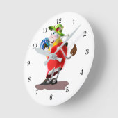 Moderne Koe Funny Wall Clock Ronde Klok (Hoek)