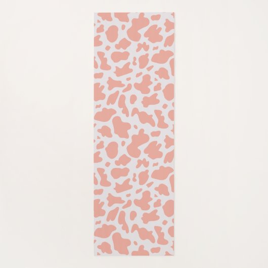 Moderne Koe printroze Yoga Mat (Achterkant)