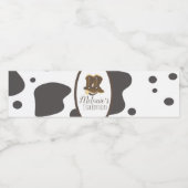 Moderne Koe rodeo Girls Boots Birthday Waterfles Etiket (Enkel label)