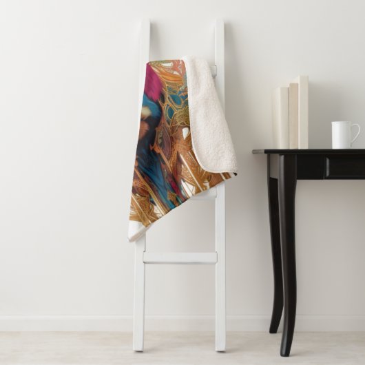 Moderne Koe Sherpa Blanket Sherpa Deken (In situ)